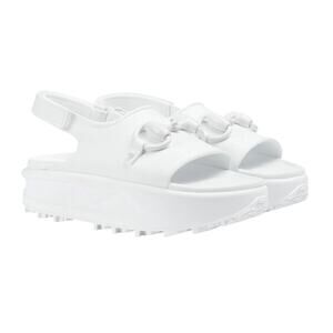 GUCCI Horsebit Platform Sandal White Soft Rubber 74235 Size 37 US 7 $650 NEW